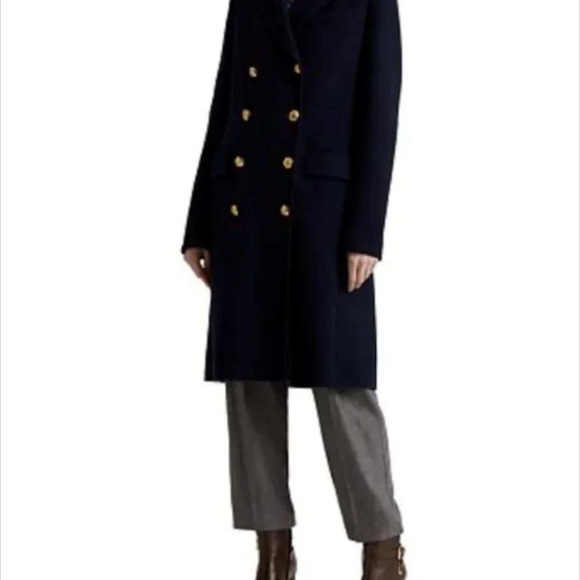 Ralph Lauren Wool Trench with Gold Detail - Picture 3 of 5